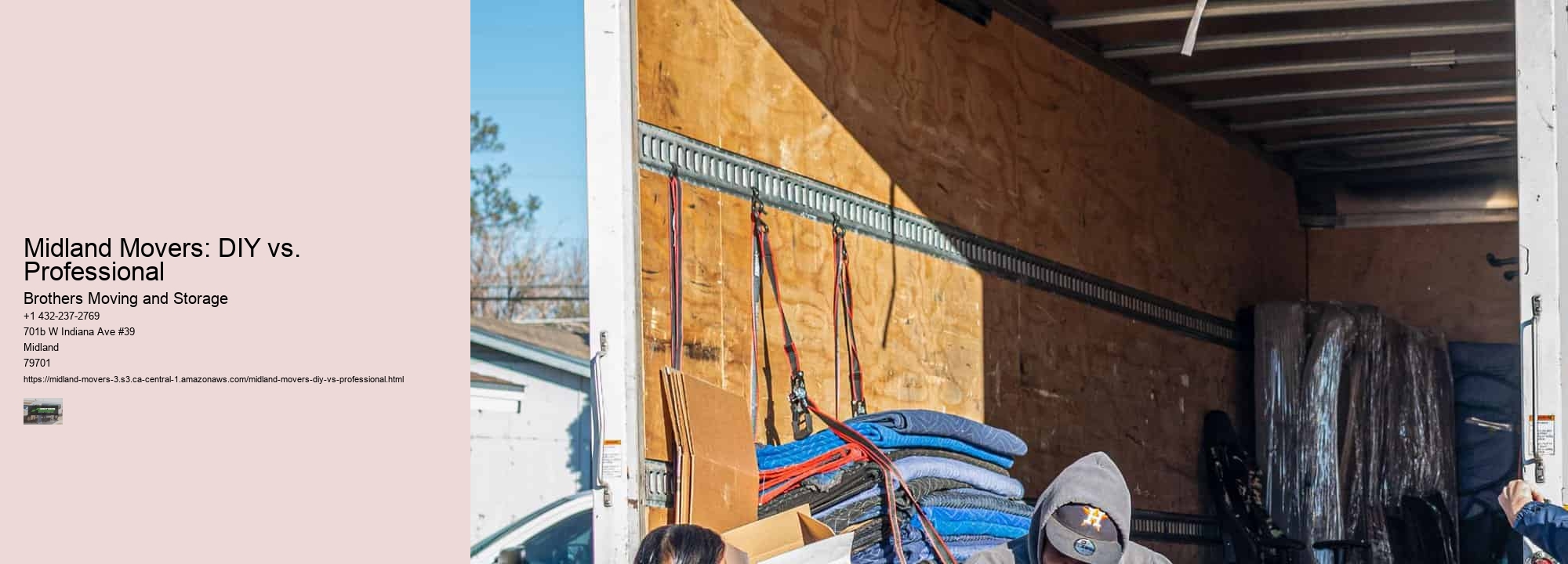 Midland Movers: DIY vs. Professional