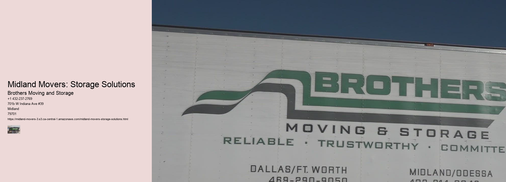Midland Movers: Storage Solutions